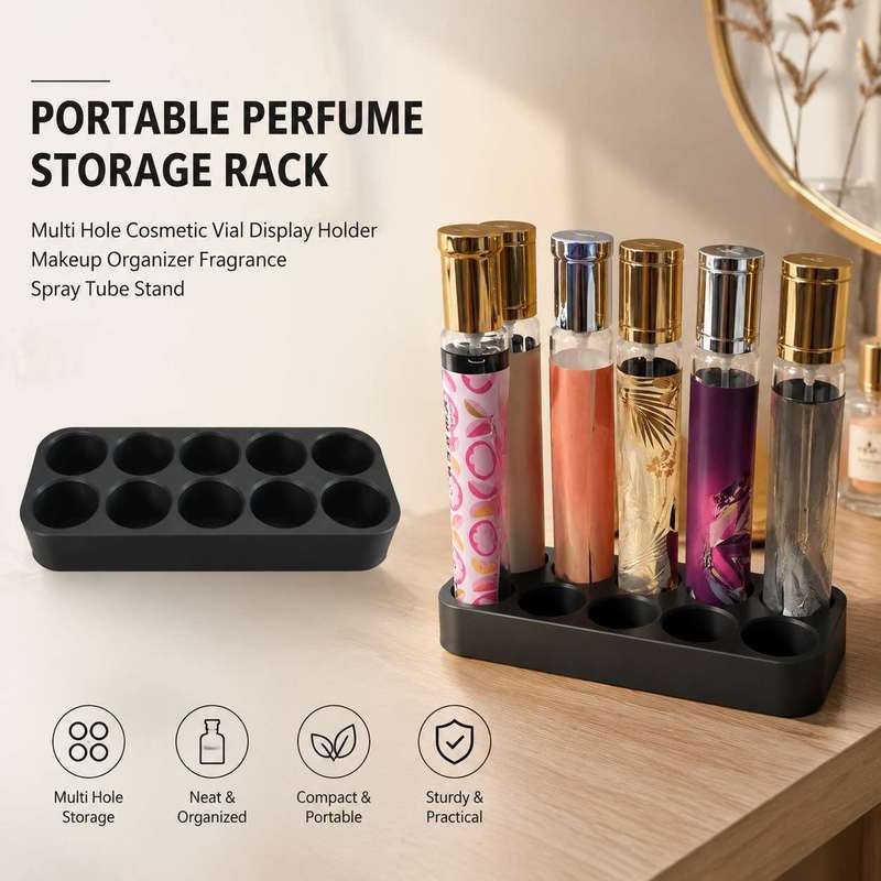 Perfume Fragrance Making - Parfüm-Organizer-Ständer mit Mehrfachfächern, Duftflaschen-Regal, Parfüm-Präsentationsständer, Kosmetik-Tubenhalter